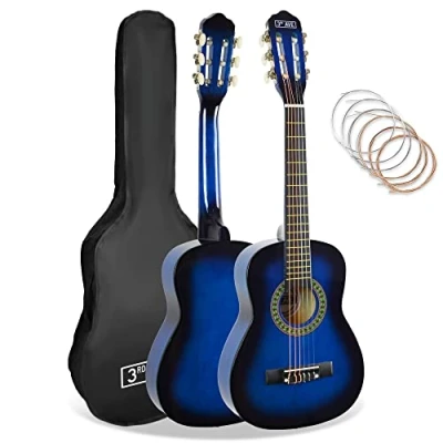 Abbildung von 3rd Avenue 1/4 Größe Kinder Klassikgitarre Mit Spanischen Nylonsaiten, Einsteigerpaket Blau