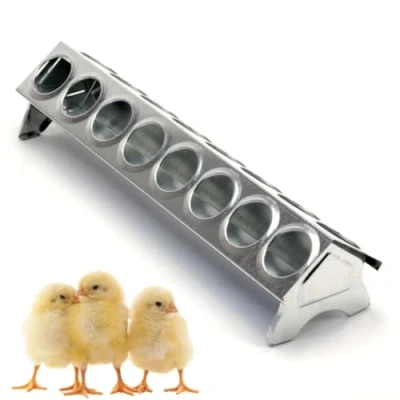 Abbildung von Futter Trog Metall Freß Loch Gitter Küken Behälter Rinne verzinkt Geflügel 30 50 (30 cm, Lochgitter)