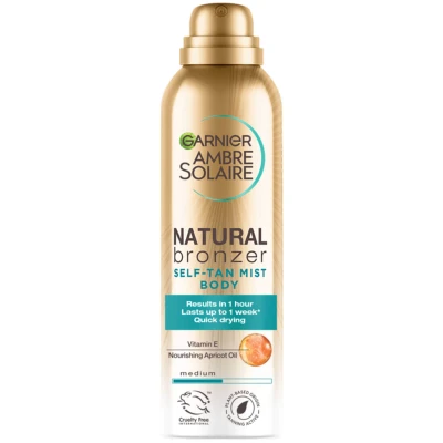 Abbildung von Garnier Ambre Solaire Natural Bronzer Quick Drying Body Self Tan Mist Medium 150ml