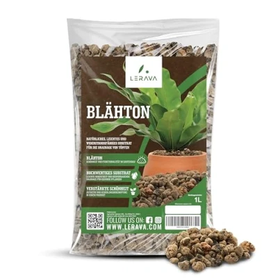 Abbildung von LERAVA® Blähton für Pflanzen [Bio] 1L Tongranulat &amp; Hydrokultur Optimale Drainage Pflanzgranulat Blumentöpfe und große Töpfe 100% Made in Italy Granulat Pflanze
