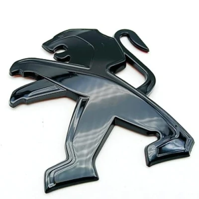 Abbildung von Auto Emblem Logo Aufkleber für Peugeot 2008, Autoaufkleber Abziehbilder Zubehör Tuning Sticker,Bla ck A