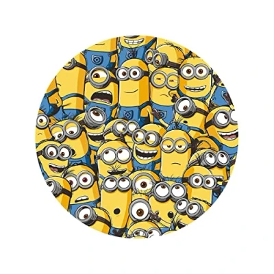 Abbildung von Tortenaufleger Minions, rund 20cm Fondantpapier PREMIUM