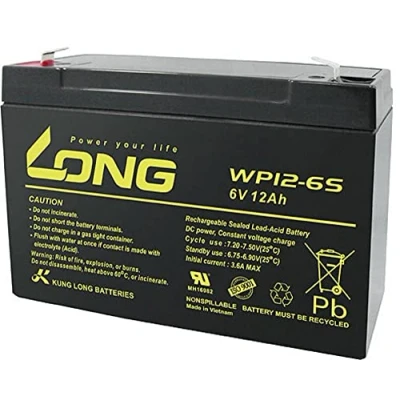 Abbildung von Lang WP12 6S Blei Säure Akku 6 V 12 Ah Bleivlies (B x H T) 151 99 50 mm Flachstecker 4,8 Geringe Selbstentladung, wartungsfrei