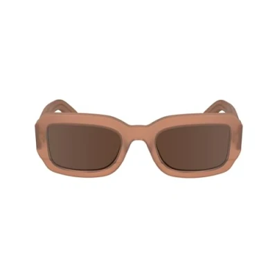 Abbildung von Calvin Klein Unisex Adult Sunglasses CK24511S Peach with Solid Brown Lens