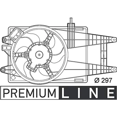 Abbildung von MAHLE ORIGINAL CFF 150 000P Lüfter für Fahrzeuge mit Klimaanlage 297mm 12V 150W elektrisch Kühlerlüfterrahmen (Zarge)