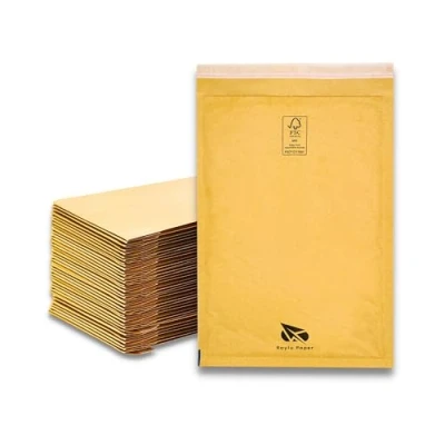 Abbildung von Raylu Paper® gepolsterte Kraft Blasen Umschläge mit Selbstklebendem Verschluss, für den Versand Farbe: Braun (240x330 mm)