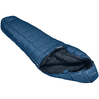 Abbildung von VAUDE Mumienschlafsack 220 cm Sioux 800, atmungsaktiver 3 Jahreszeiten Schlafsack, kompakter Kunstfaserschlafsack 1500g für Indoor &amp; Outdoor Camping, baltic sea, right