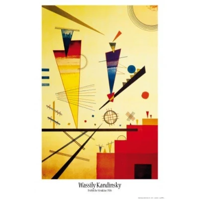 Abbildung von 1art1 Wassily Kandinsky Poster Fröhliche Struktur, 1926 Plakat Bild 91x61 cm