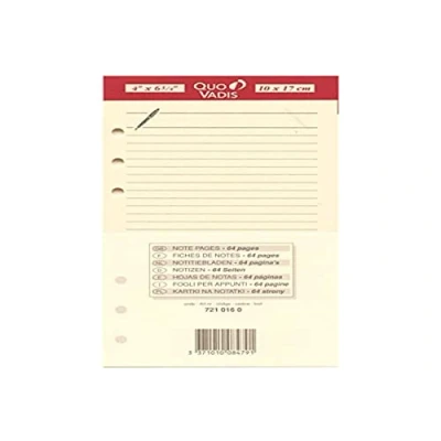 Abbildung von Quo Vadis Timer Zubehör Nachfüllpack für Notizblätter 17 Papier Elfenbein Clairefontaine Format 10 x cm