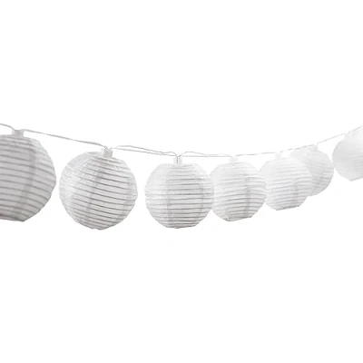Abbildung von Dehner LED Solarleuchte Solar Lichterkette Lampion, Länge 240 cm, weiß, Warmweiß, Leuchtdauer 6 Stunden, 1.2 V