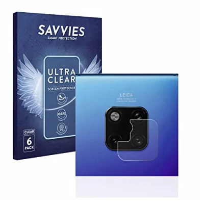 Abbildung von Savvies 6 Stück Schutzfolie für Huawei Mate 20 Pro (NUR Kameraschutz) Displayschutz Folie Ultra Transparent