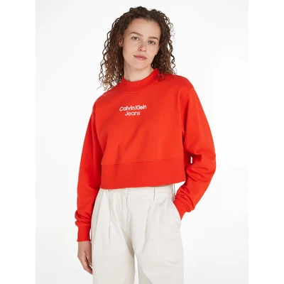 Abbildung von Calvin Klein Jeans Sweatshirt STACKED INSTITUTIONAL CREWNECK mit Logoprägung