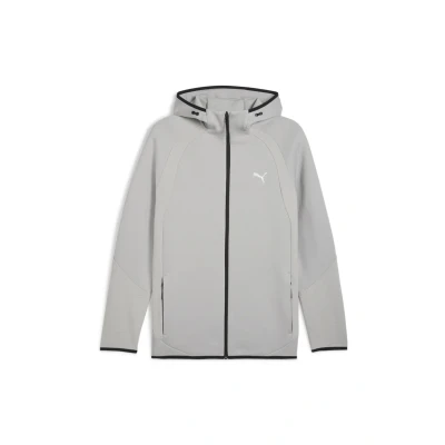 Abbildung von Puma Evostripe Hoodie Sweatjacke, Herren, Größe: XS, Gray echo