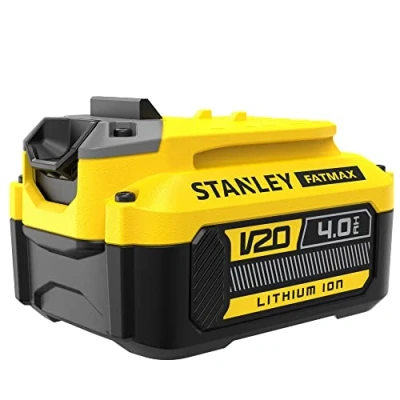 Abbildung von STANLEY SFMCB204 XJ, Akku, Lithium Ion (Li Ion), 4 Ah, 18 V, Bohrer, Elektro Mehrzweckwerkzeug, Sander, Built for FATMAX V20 18V power tools such as drills, drivers, sanders, nail guns, angle...