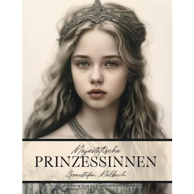 Abbildung von Majestätische Prinzessinnen Graustufen Malbuch für Jugendliche und Erwachsene: Greyscale Coloring Book