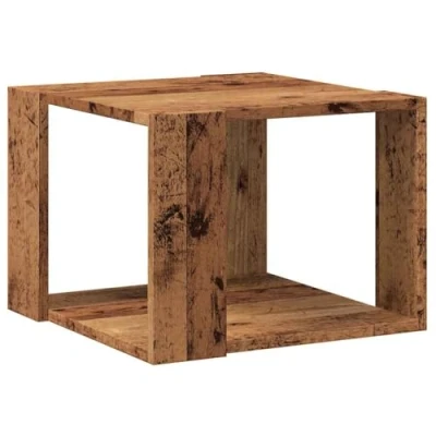Abbildung von vidaXL Couchtisch Altholz Optik 40x40x30 cm Holzwerkstoff, Beistelltisch, Wohnzimmertisch, Akzenttisch, Sofatisch, Kaffeetisch, Beistelltisch