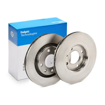 Abbildung von DELPHI BG2387 Bremsscheibe 266 20 4 Belüftet geölt unbehandelt ohne Radlager, ABS Sensorring PEUGEOT: 206 Schrägheck, Partner I Combispace