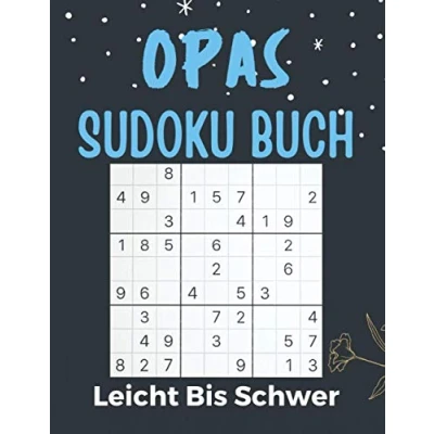Abbildung von Opas Sudoku Buch: 112 Großdruck Rätsel mit. Lösungen Leicht schwer kleine Geschenke für opa zu weihnachten Gedächtnistraining Senioren