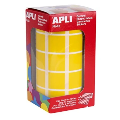 Abbildung von APLI 4875 Rolle Sticker viereckig 20 mm, gelb