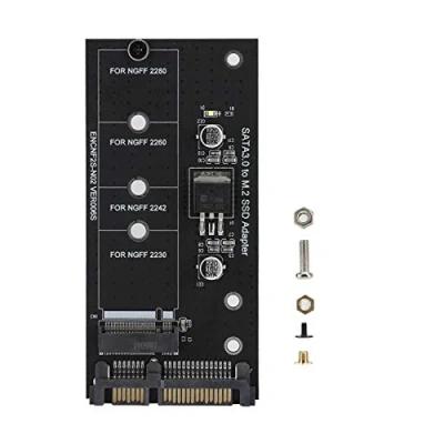 Abbildung von Heayzoki M.2 NGFF zu SATA Riser Karte, SSD 22PIN Festplatte, Karte für stabile Leistungsadapter, Konverterkarte
