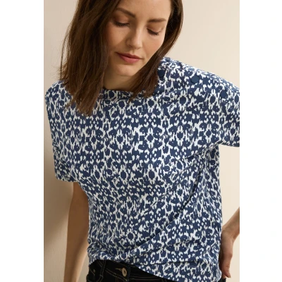 Abbildung von Cecil MIT Knopfdetail Tshirt print, Damen, Größe: Small, Weiß