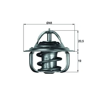 Abbildung von MAHLE ORIGINAL TX 5 92D Kühlwasserthermostat 92 48 mit Dichtung FORD: Escort 6 Schrägheck, Fiesta Mk4