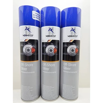 Abbildung von Normfest Off Shore Silver Bremsenschutz Spray Effektiver Rost und Korrosionsschutz 3X 400ml