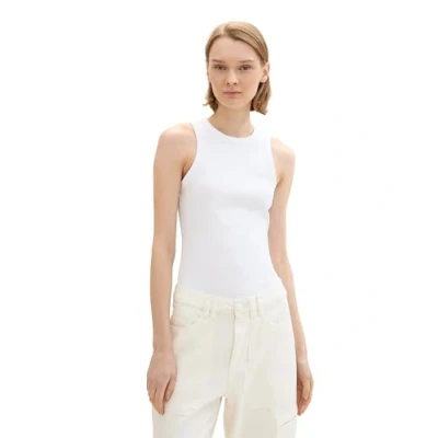 Abbildung von TOM Tailor Denim Top, Damen, Größe: Large, White