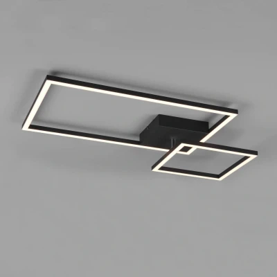 Abbildung von Reality Leuchten LED Deckenleuchte Padella R62642132, Metall Schwarz matt, inkl. 25 Watt LED, Switch Dimmer