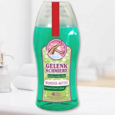 Abbildung von Spaß Duschbäder Duschgel Shampoo Gelenkschmiere Frauen Fit im Ruhestand Geschenk zum für Rentner Oma Humorapotheke Spaßmedizin