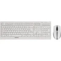 Abbildung von CHERRY B.UNLIMITED 3.0, Kabelloses Tastatur und Maus Set, Deutsches Layout (QWERTZ), 2,4 GHz Funk, Dauerhaft Abriebfeste Tasten, Wiederaufladbar, Weiß Grau