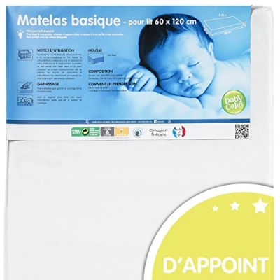 Abbildung von Babycalin Matratze, Vlies, 60 x 120 8 cm, Weiß