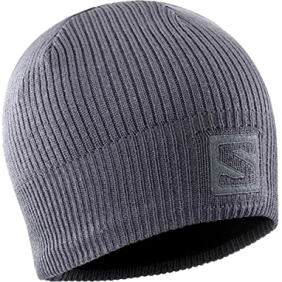 Abbildung von Salomon Logo Kappe Unisex, leicht, wärmend, Vielseitigkeit, Periscope, Dark Cloud, Einheitsgröße