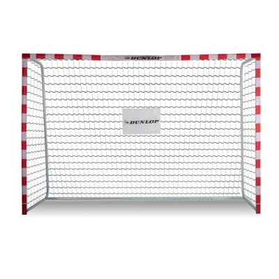 Abbildung von Dunlop Fußballtor Fussballtor 300 x 200 110 cm Fußball Tor Fussballtore für Garten Kinder und Erwachsene Fussball Trainingszubehör Innen Außen Metall Weiß/Rot