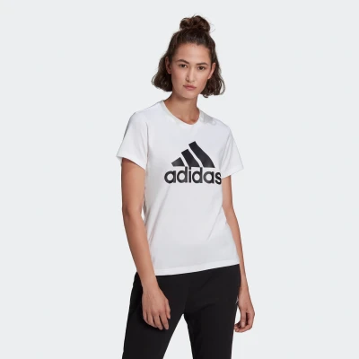 Abbildung von adidas Sportswear Tshirt print, Damen, Größe: Large, White/black