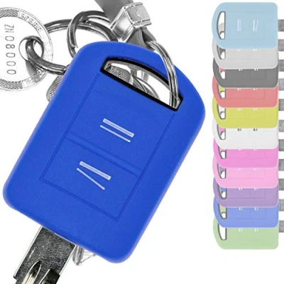 Abbildung von mt key Schlüsseltasche Autoschlüssel Softcase Silikon Schutzhülle Blau, für Opel Combo C Corsa Meriva A Tigra TwinTop