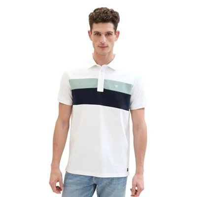 Abbildung von TOM TAILOR Poloshirt, mit Logoprägung auf der Brust
