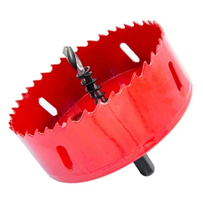 Abbildung von lochsäge 100mm Laiwei Bimetall Lochsägenbohrer, HSS Lochschneider mit Dorn für Holz und Metall (100 mm (3 15/16 Zoll))