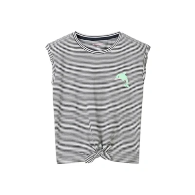 Abbildung von TOM Tailor MIT Knotendetail Top für Kinder, Größe: 92/98, Navy white even stripe
