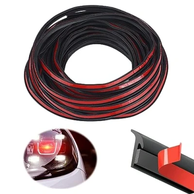 Abbildung von 5M Autotür Gummidichtung T Form Dichtungsstreifen Türdichtung Gummiprofil Kantenschutz Kantenverkleidung Universal für Auto LKW Tür Fenster Dekor (10 * 8mm)