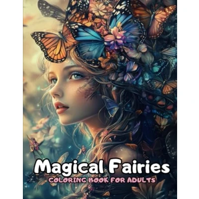 Abbildung von Fairy Coloring Book for Adults 50 Beautiful Designs with Butterflies, Flowers &amp; Birds Stress Relief and Relaxation