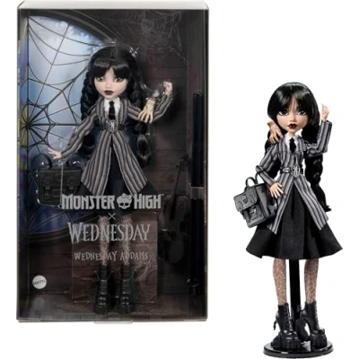 Abbildung von Mattel® Anziehpuppe Monster High x Wednesday School Doll