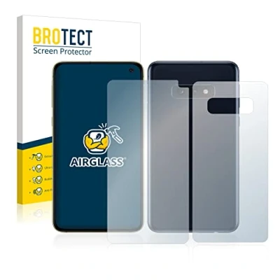 Abbildung von BROTECT Schutzglas für Samsung Galaxy S10e (Display+Rückseite) Schutzfolie Panzer Folie Glas [Extrem Kratzfest 9H, Anti Fingerprint,