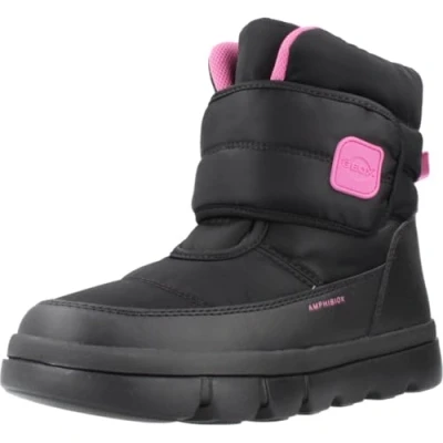 Abbildung von Geox J WILLABOOM Girl B A Snow Boot, Black/Fuchsia, 24 EU