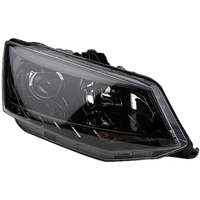 Abbildung von JOHNS 71 03 10 3 Scheinwerfer rechts H7/H7 mit Blinklicht, Tagfahrlicht (LED) Stellmotor für LWR SKODA: Fabia III Schrägheck, Kombi
