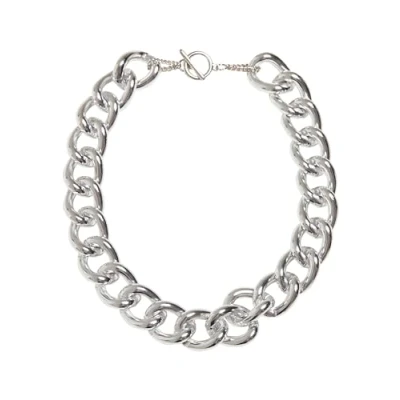 Abbildung von Urban Classics Flashy Chain Necklace Unisex Halskette silvercoloured, Herren, Größe: One Size, Silver coloured