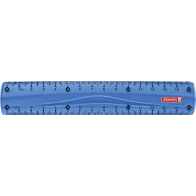 Abbildung von Brunnen 104971533 Lineal (für Schule und Büro Colour code, 15 cm, mit Griffmulde, für Links Rechthänder) blau / azur