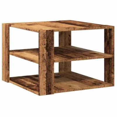 Abbildung von vidaXL Couchtisch Altholz Optik 58x58x40 cm Holzwerkstoff, Beistelltisch, Wohnzimmertisch, Akzenttisch, Sofatisch, Kaffeetisch, Beistelltisch