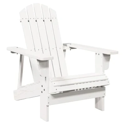 Abbildung von vidaXL Adirondack Stuhl Weiß 69x85x90,5 cm Massivholz Tanne