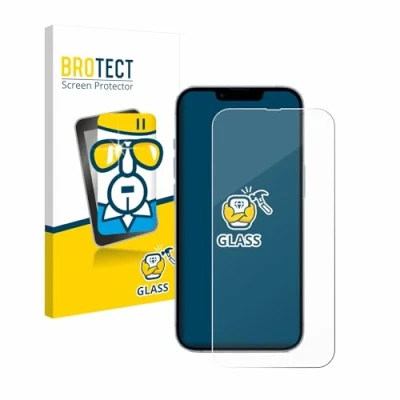 Abbildung von BROTECT Panzer Schutz Glas für Apple iPhone 14 9H Echtglas, Displayschutz